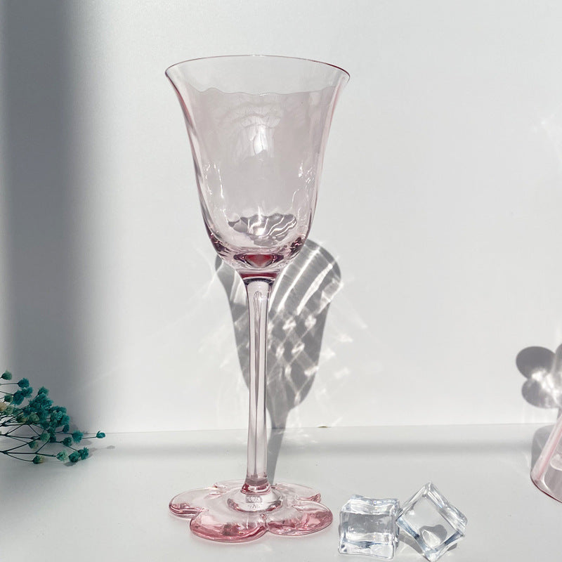 Glass Goblet Crystal Girl Flower