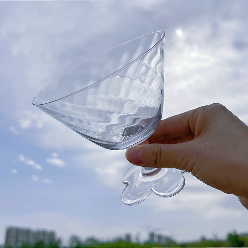 Glass Goblet Crystal Girl Flower