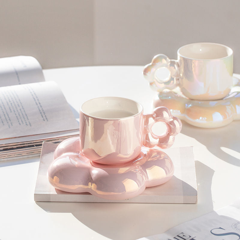 Pearlescent Mug And Saucer