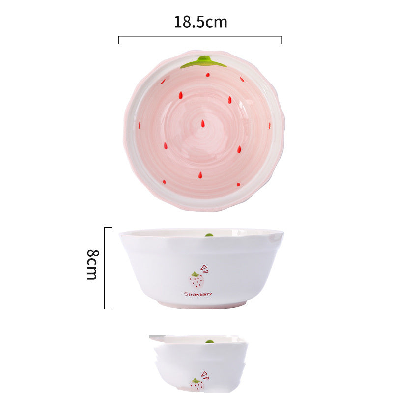 Cute Girly Strawberry Series Tableware