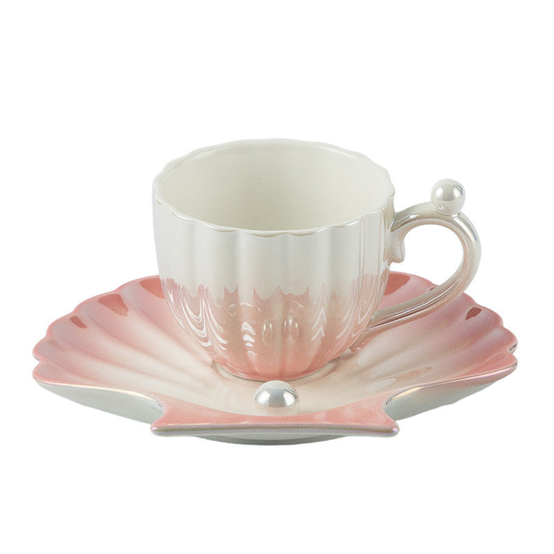 Shellfish Ceramic Cup And Saucer Set