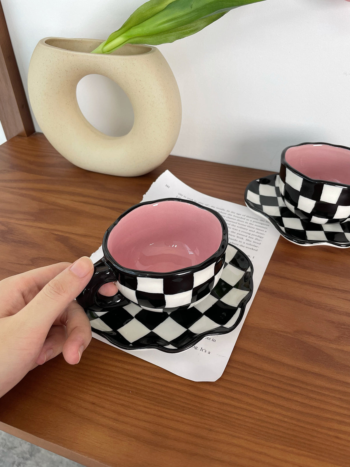 Black And White Checkerboard Mug