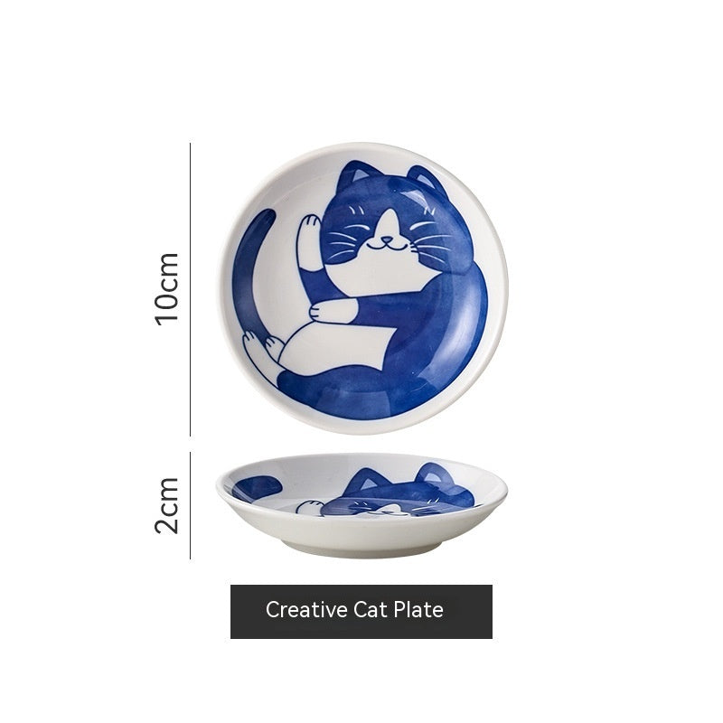 Cartoon Ceramic Cat Pattern Dish