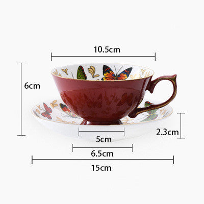 Light Luxury Ceramic Coffee Cup And Saucer