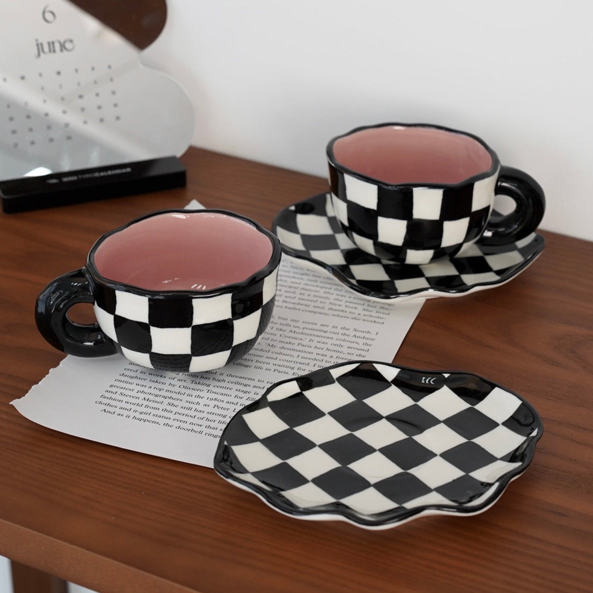 Black And White Checkerboard Mug