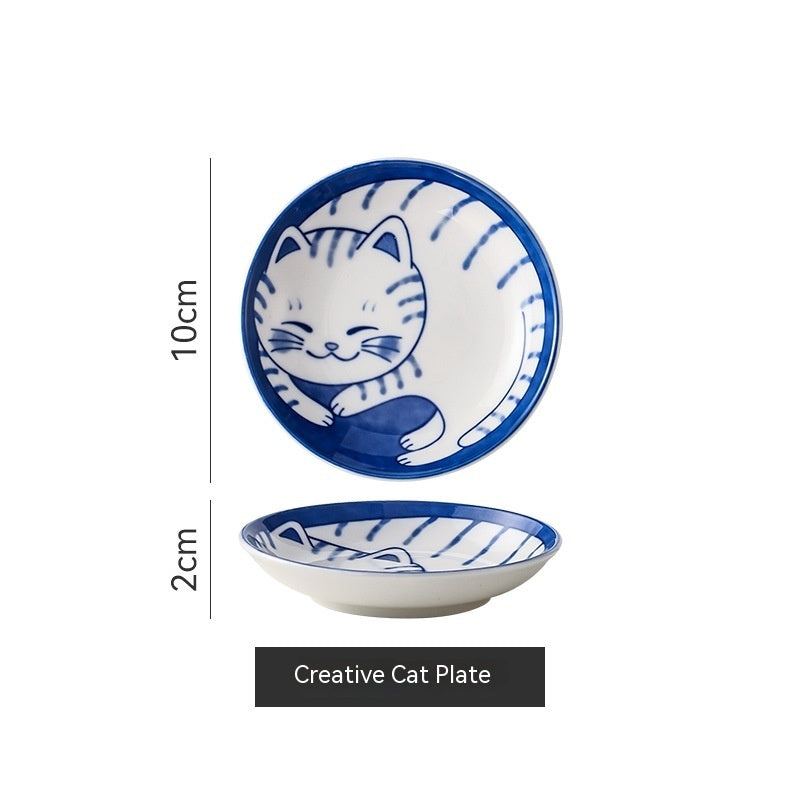 Cartoon Ceramic Cat Pattern Dish