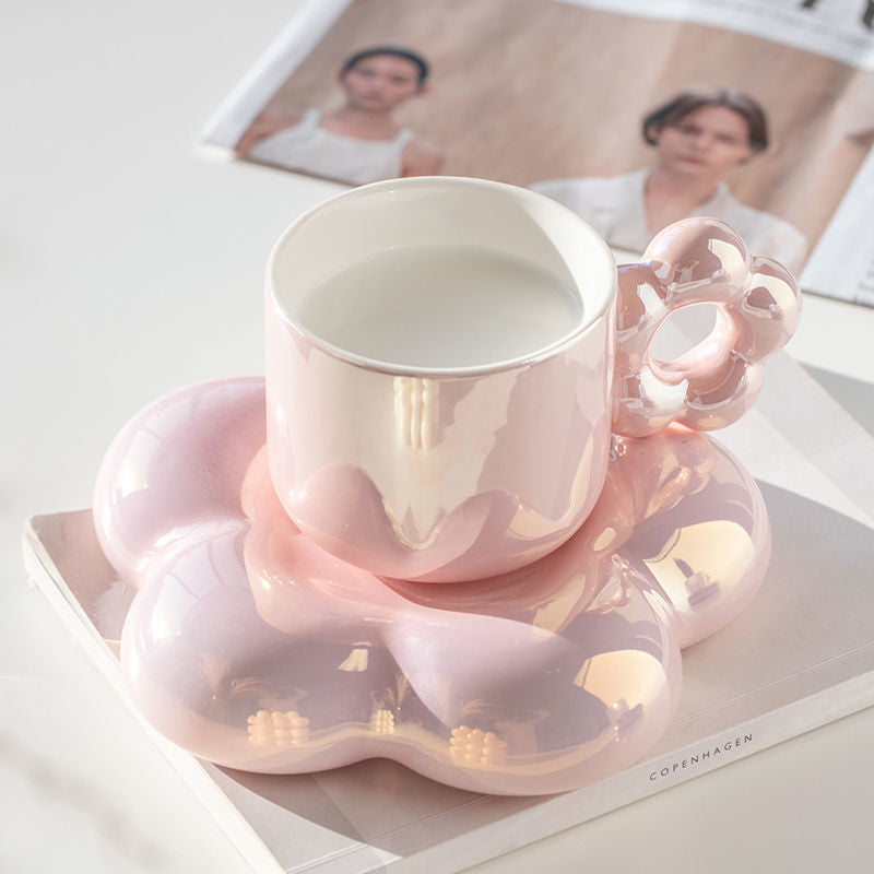 Pearlescent Mug And Saucer