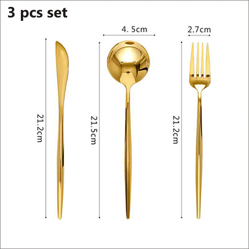 Gold-plated Stainless Steel Cutlery