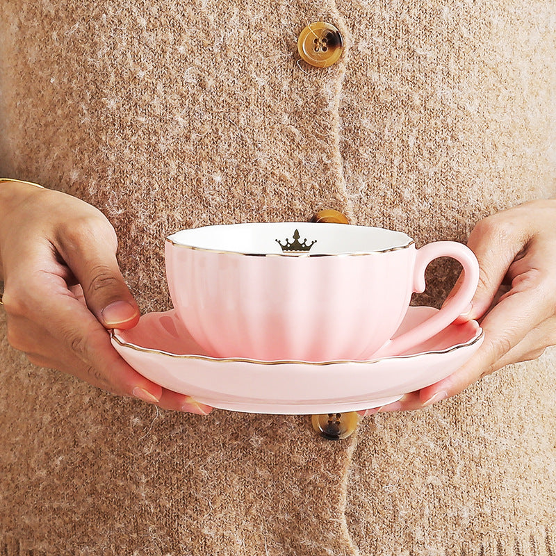 Elegant Ceramic Coffee Cup And Saucer