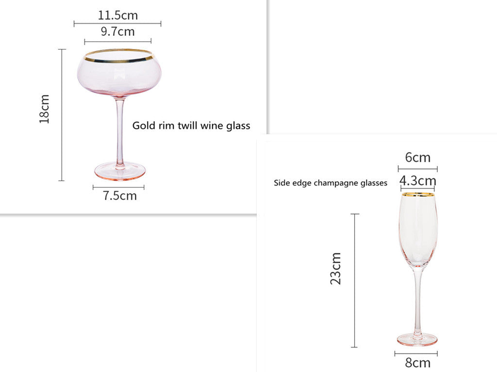 Crystal Glass Champagne Cup Set